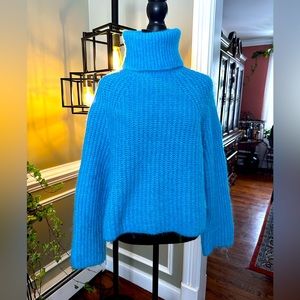 Beautiful blue turtleneck sweater from Zara. Gently used.